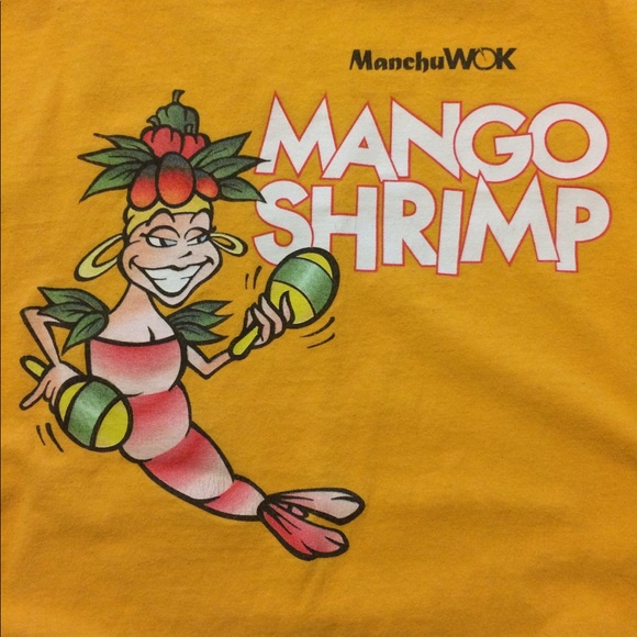 Unisex Promotional T-Shirt Manchu Wok Mango Shrimp - Picture 1 of 5